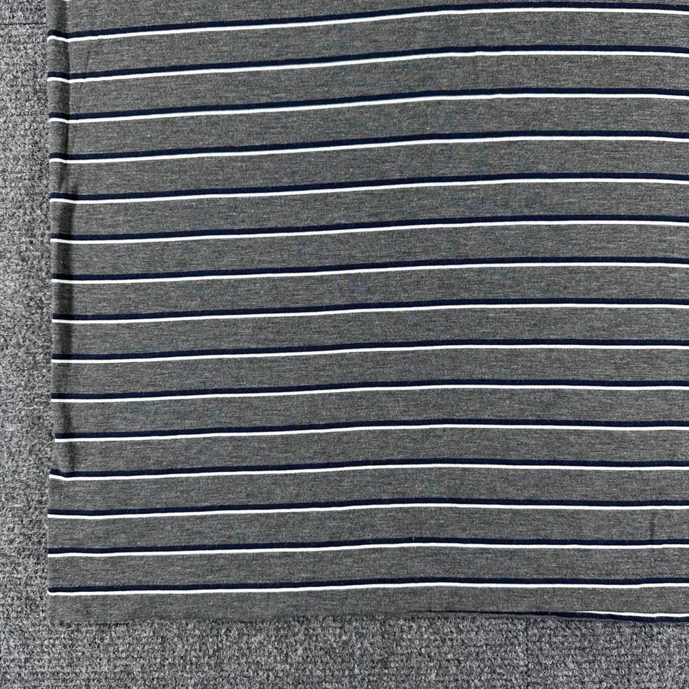 Polo Ralph Lauren Polo Shirt Mens M Medium Grey Striped Classic Fit Short Sleeve